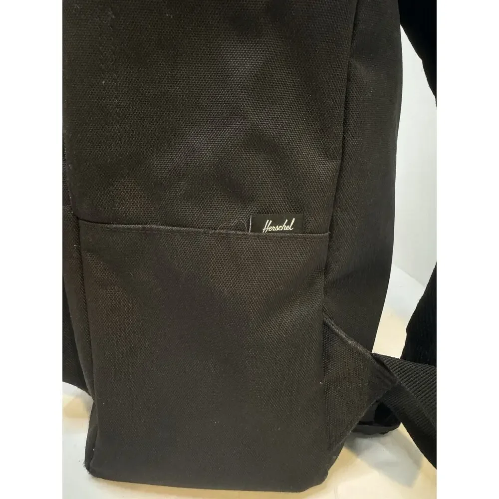 Backpack Herschel Supply Co. Classic Black Front Storage Pocket Woven Label Used